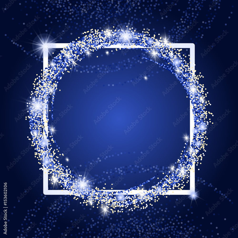 Background with shiny blue sequins eps 10 Vector Image