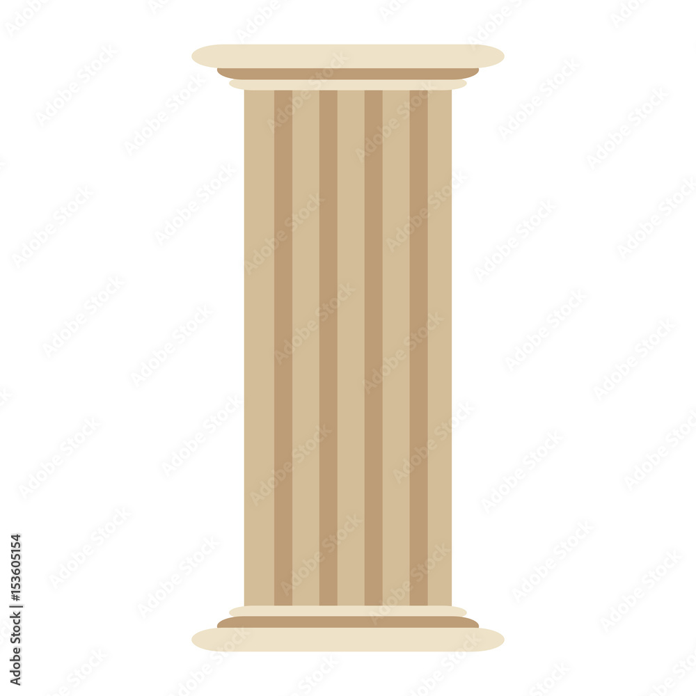 roman column antique architecture construction decoration vector illustration - obrazy, fototapety, plakaty 