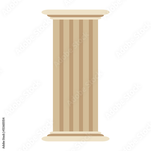 roman column antique architecture construction decoration vector illustration
