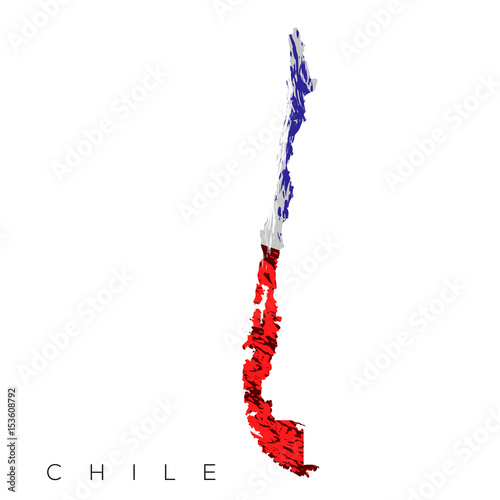 Isolated Chilean map