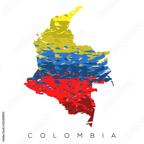 Isolated Colombian map