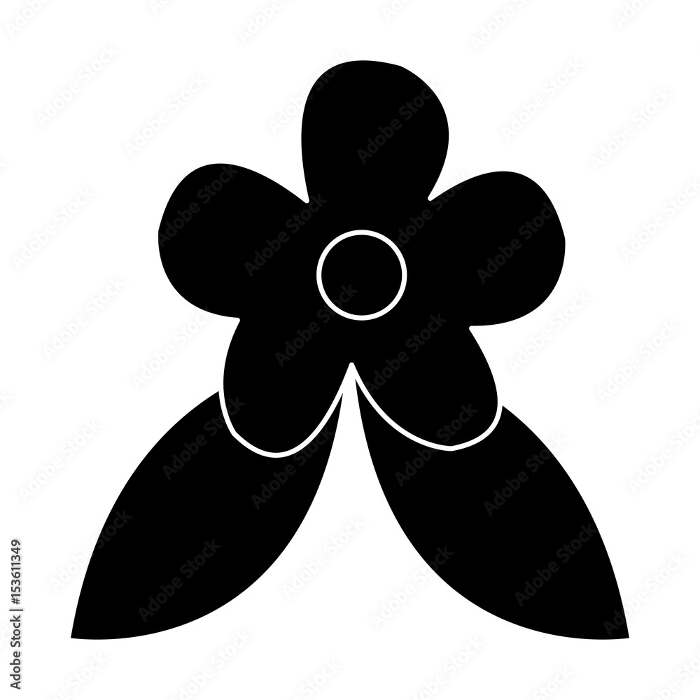 flower leaves spring nature decoration pictogram vector illustration flower leaves spring nature decoration pictogram vector illustration