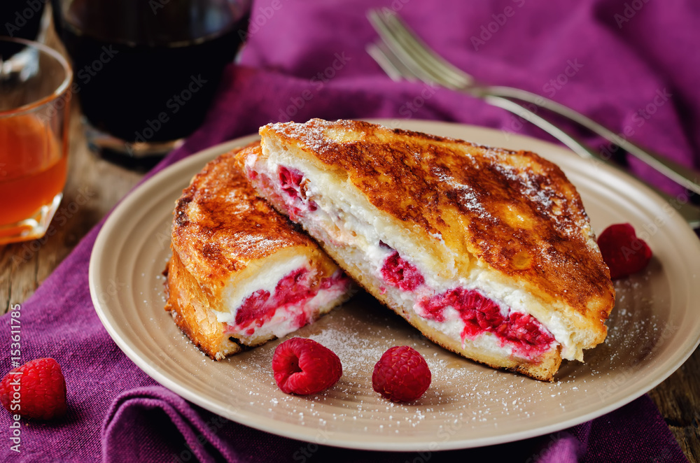 Ricotta raspberry stuffed French Toasts Ricotta raspberry stuffed French Toasts