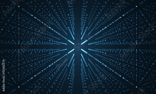 Technology infinity blue particles background