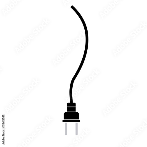 cable plug conection energy electric vector illustration photo