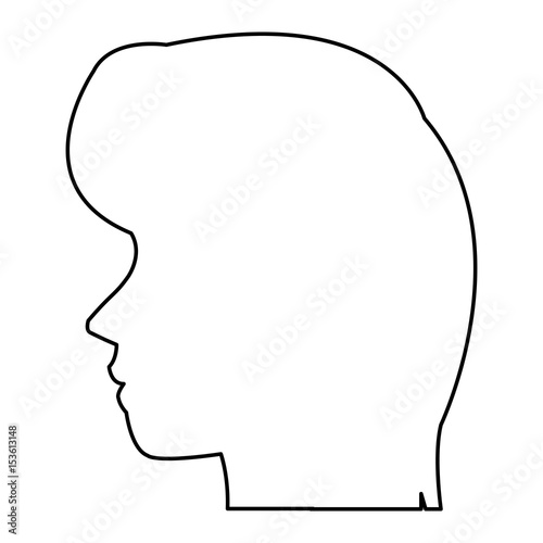 profile head woman human female avatar vector illustration