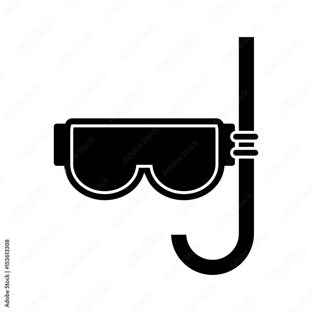 snorkel mask icon over white background. vector illlustration snorkel mask icon over white background. vector illlustration
