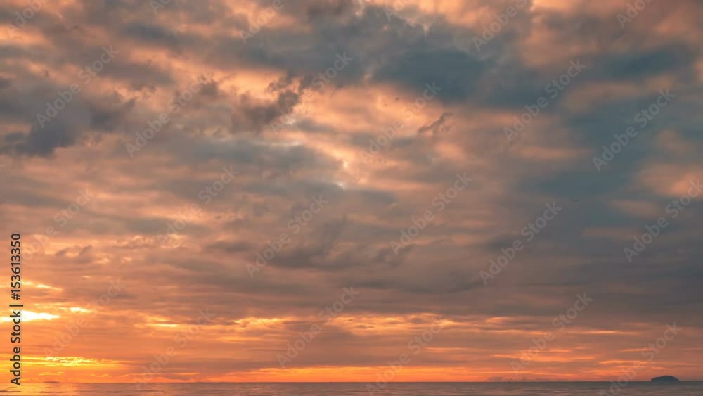 Stunning sunrise over the sea at the beach in Rayong province, Thailand. Stunning sunrise over the sea at the beach in Rayong province, Thailand.