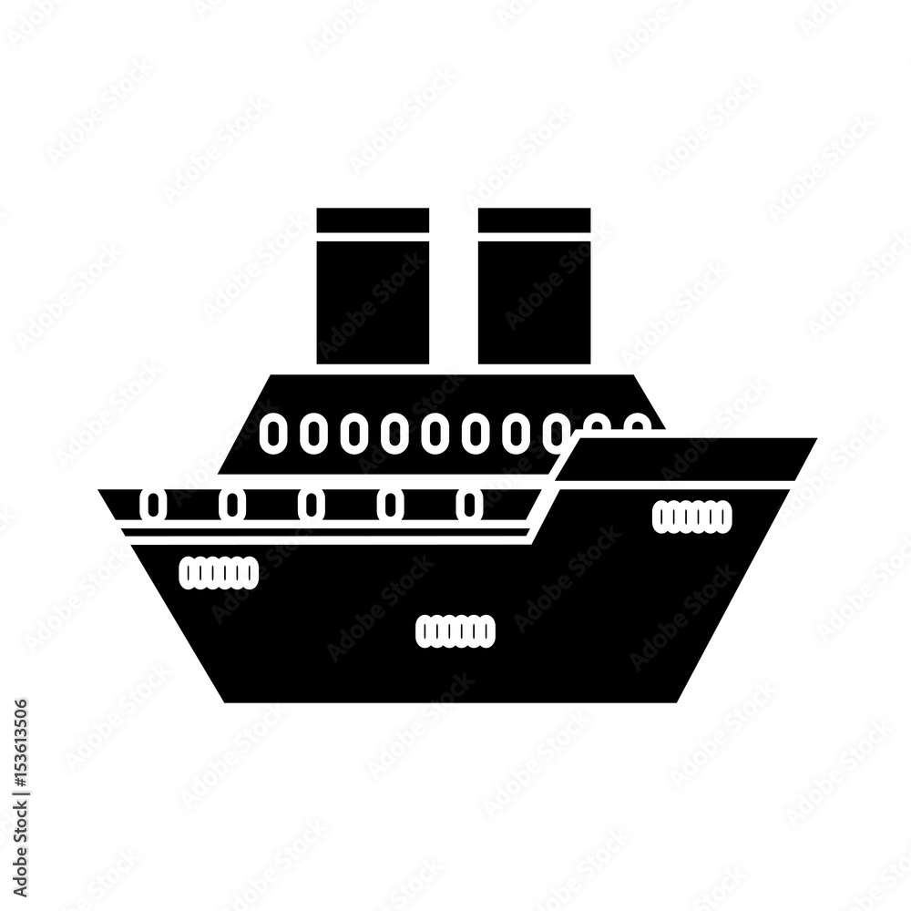 cruise icon over white background. vector illlustration