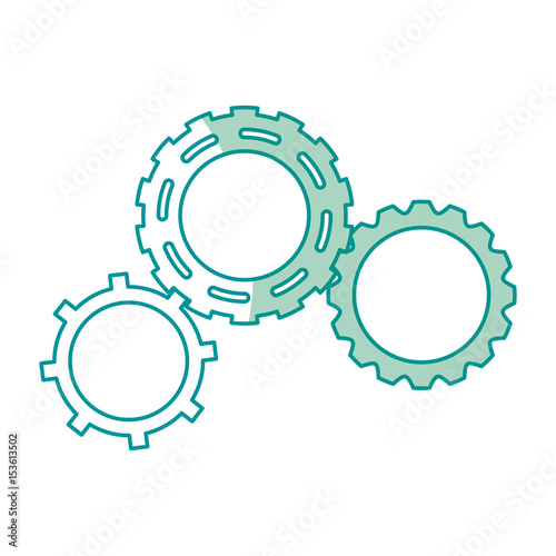 gears engineering mechanical wheel cogs vector illustration