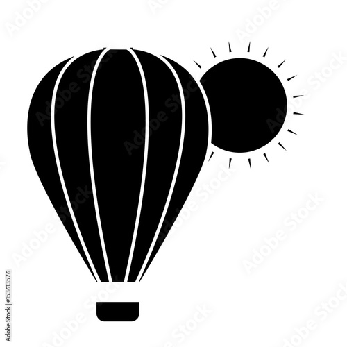 air balloon icon over white background. vector illlustration