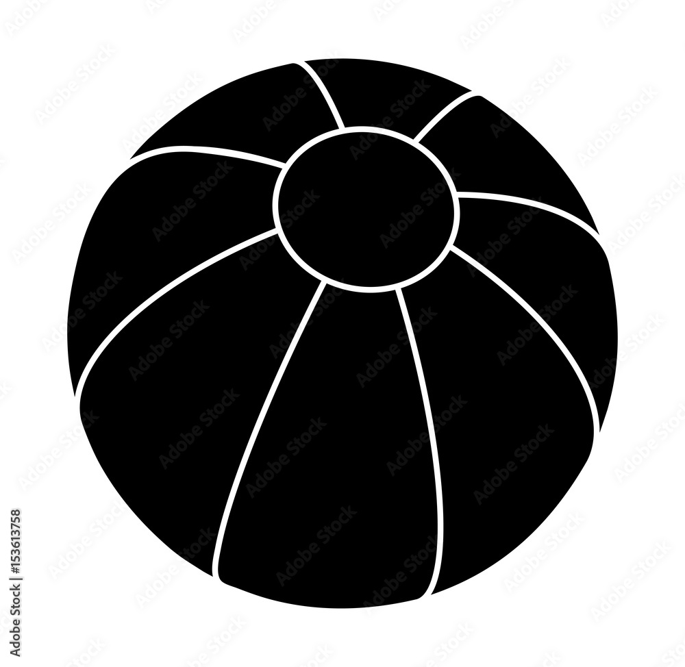 beach ball silhouette vector symbol icon design. beach ball silhouette vector symbol icon design.