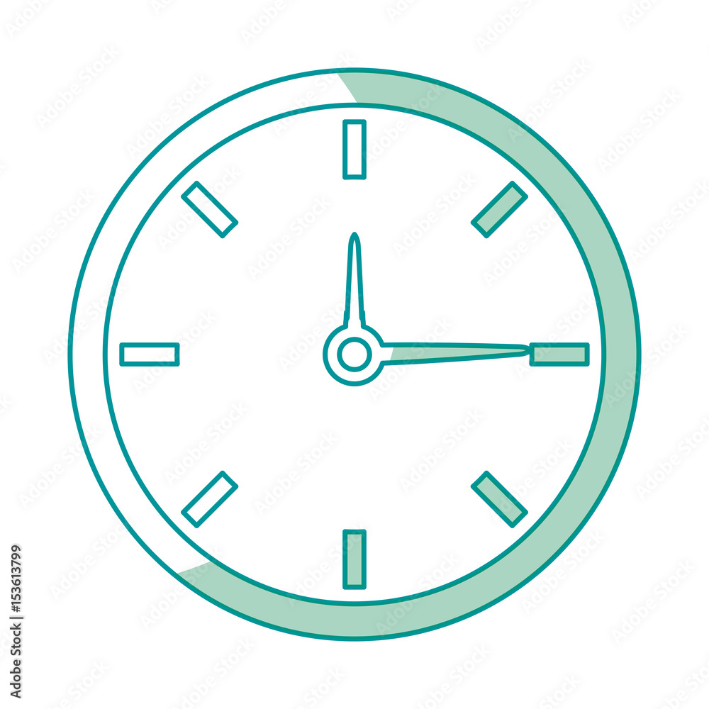 clock time watch hour date minute vector illustration