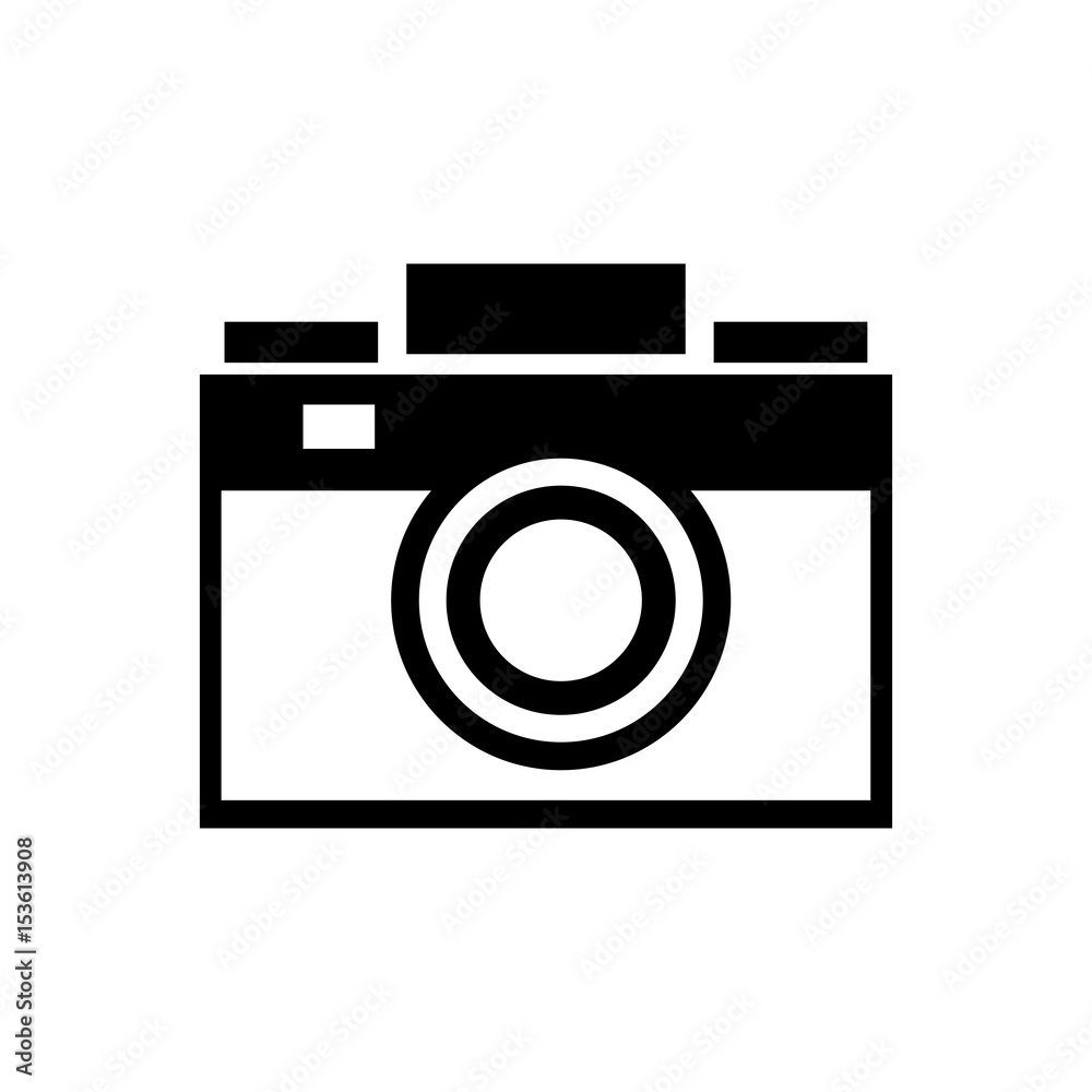 photo camera picture device flash lent vector illustration photo camera picture device flash lent vector illustration