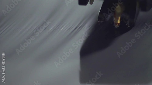 The old vinyl spinning