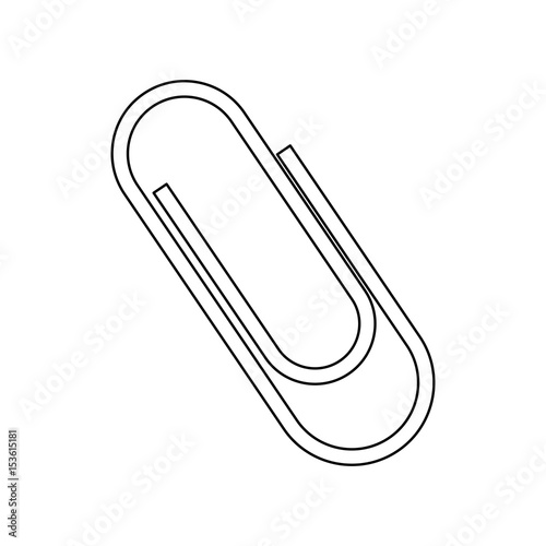 clip metal office supply object vector illustration