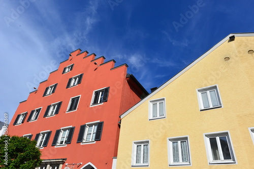 Historische Bürgerhäuser in der Kelheimer Altstadt Niederbayern