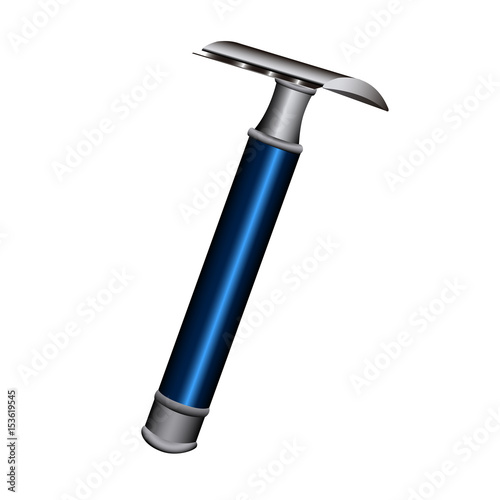 Isolated blue razor
