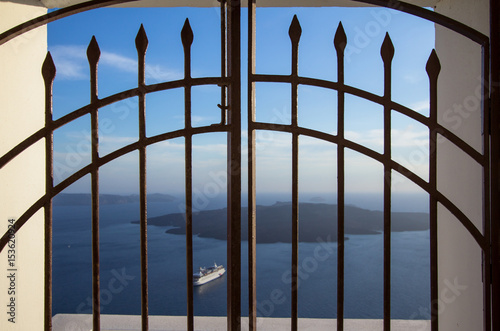 Old gate with sea view