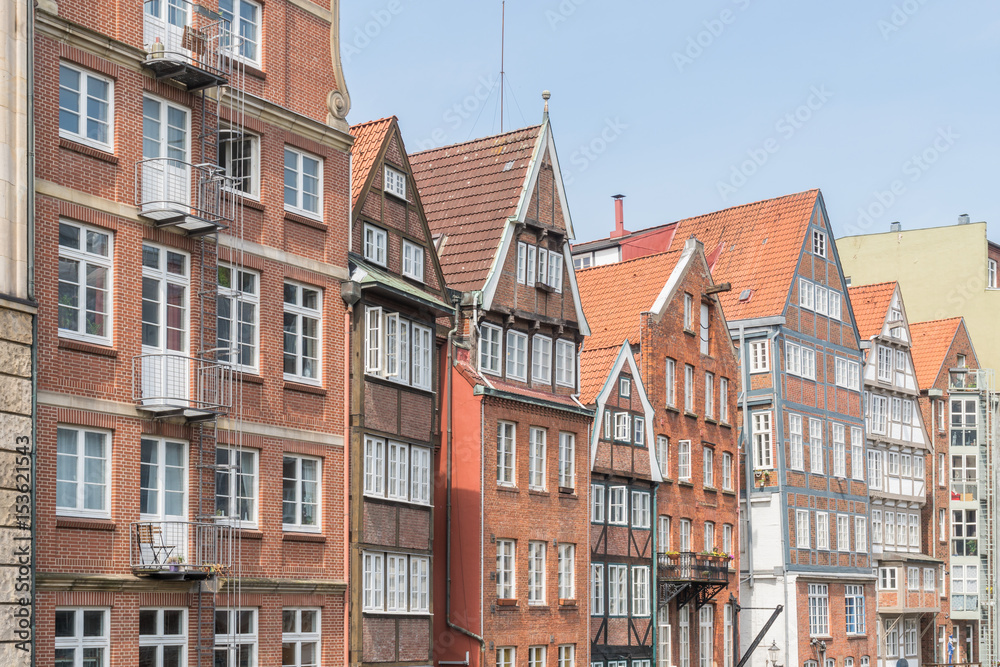 Fasaden von Häusern in Hamburg