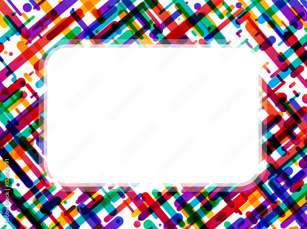 Obraz premium Colorful rectangular background on white.
