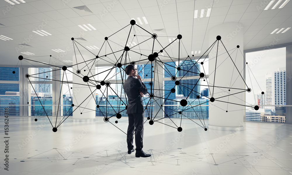 Networking and social communication concept as effective point f Networking and social communication concept as effective point f