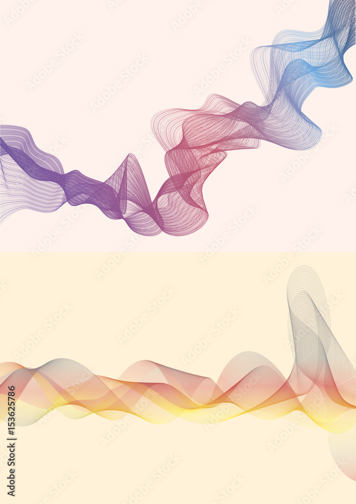 A set of two abstract background with waved ribbons and space for your text. Vector Illustration. EPS10 A set of two abstract background with waved ribbons and space for your text. Vector Illustration. EPS10