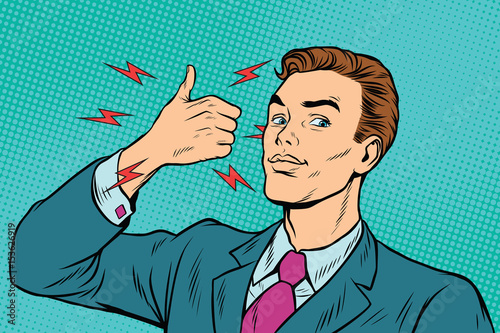 businessman like hand gesture