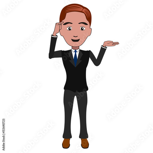Isolated businessman illustration