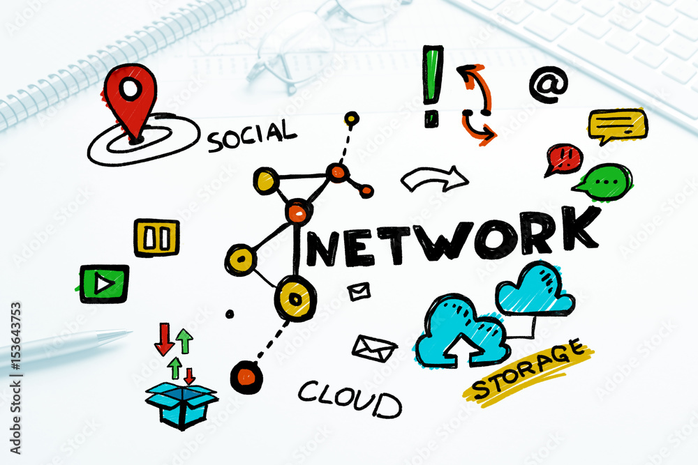 Network media background Network media background