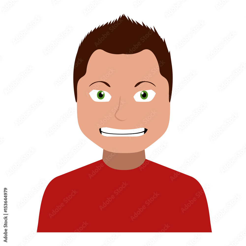 Isolated boy portrait