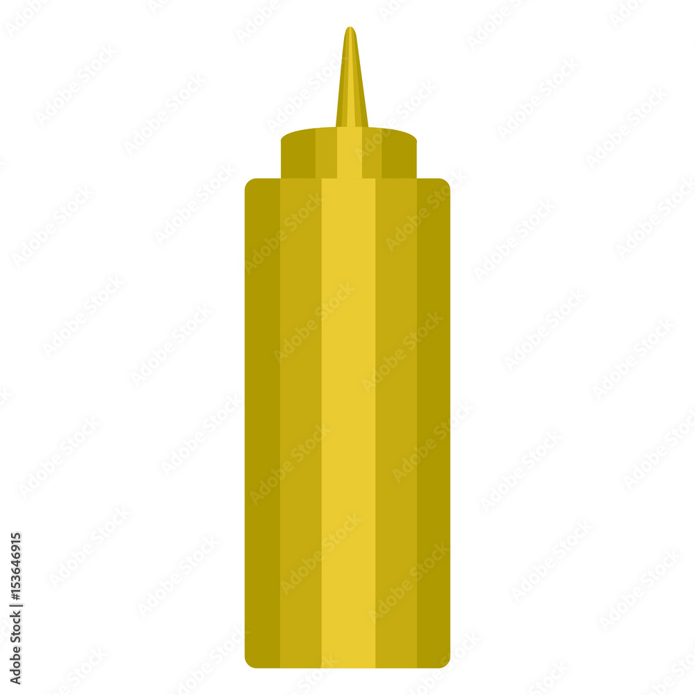 Isolated mustard sauce bottle