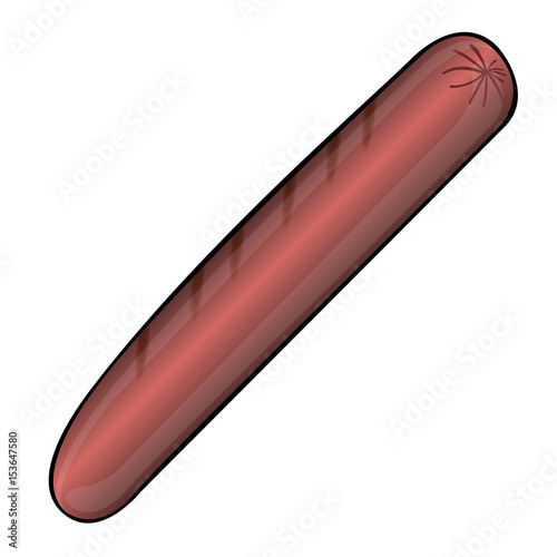 Isolated retro sausage