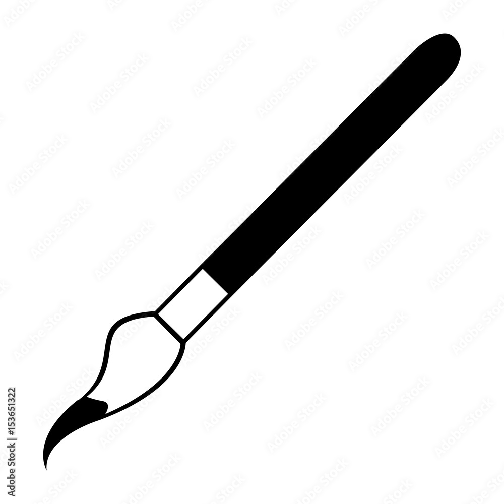 Fototapeta premium Isolated paint brush silhouette