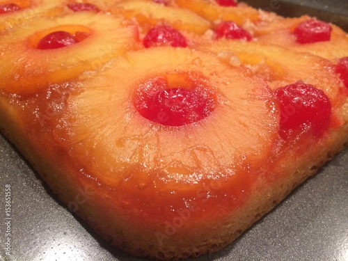 Freshly Baked Pineapple Upside Down Cake
