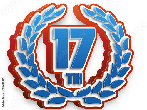 17th celebration event number for poster or invitation