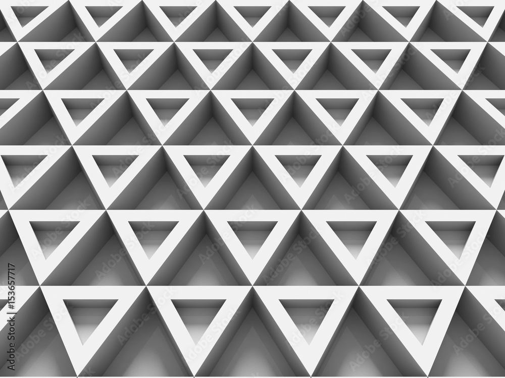 equilateral triangles - white abstract background with shadows equilateral triangles - white abstract background with shadows