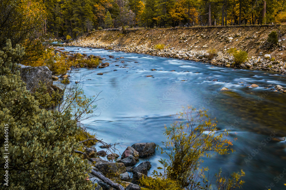 Mountain River in Yosemite Valley, California, USA Mountain River in Yosemite Valley, California, USA