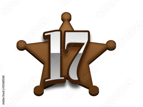 17th celebration event number for poster or invitation