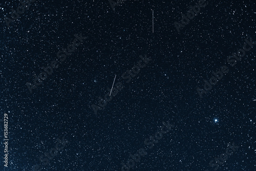 Night sky with stars. Photo in great endurance