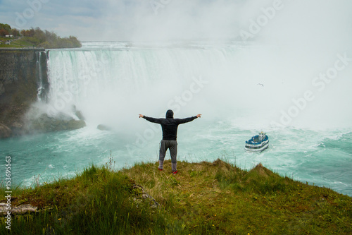The man above the Niagara Falls  Canada