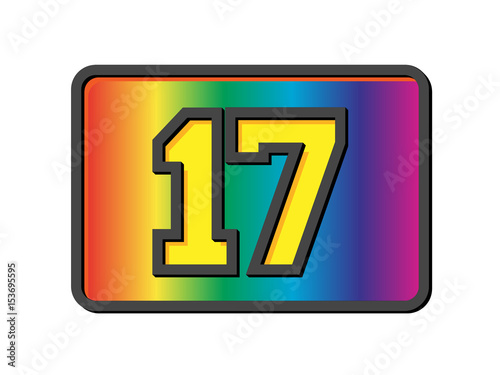 17th celebration event number for poster or invitation