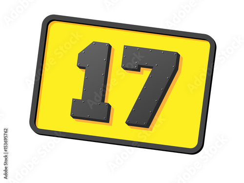17th celebration event number for poster or invitation
