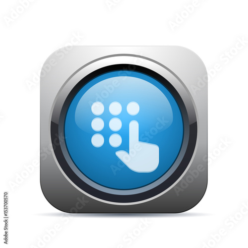 Square Push-Button - Vector