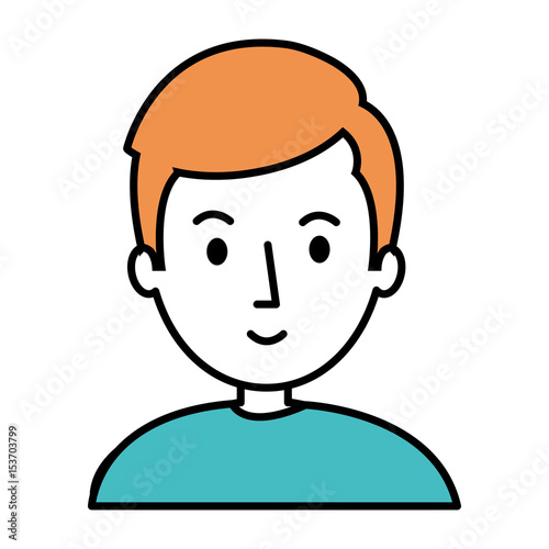 young man avatar character vector illustration design