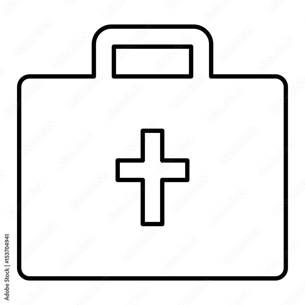 Fototapeta premium medical kit isolated icon vector illustration design