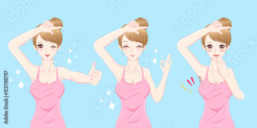 woman armpit removal