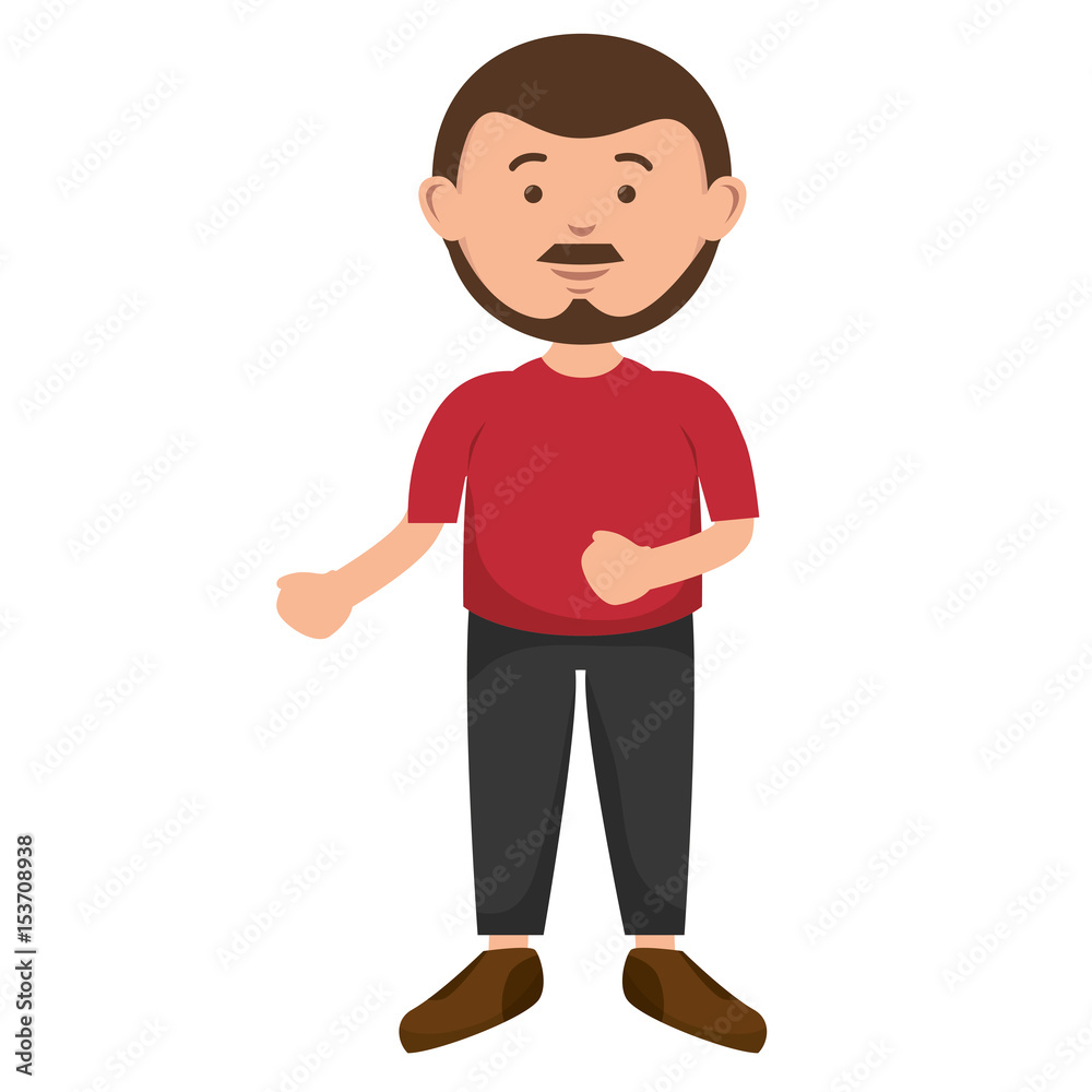 Fototapeta premium young man avatar character vector illustration design