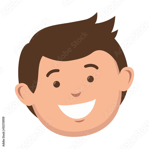 young man avatar character vector illustration design