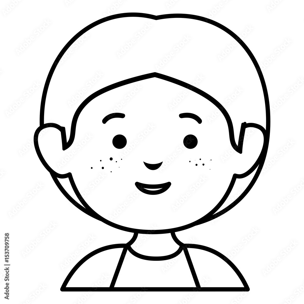 little boy avatar character vector illustration design little boy avatar character vector illustration design